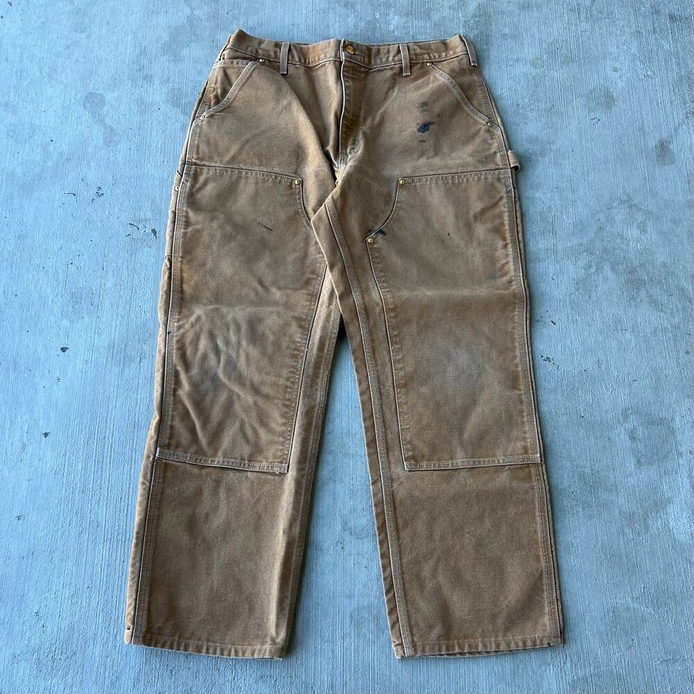 Carhartt brown double knee work wear carpenter pants